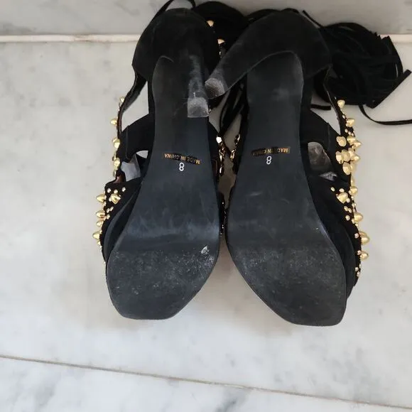 Jeffery Campbell suede with gold studs shoes size 8