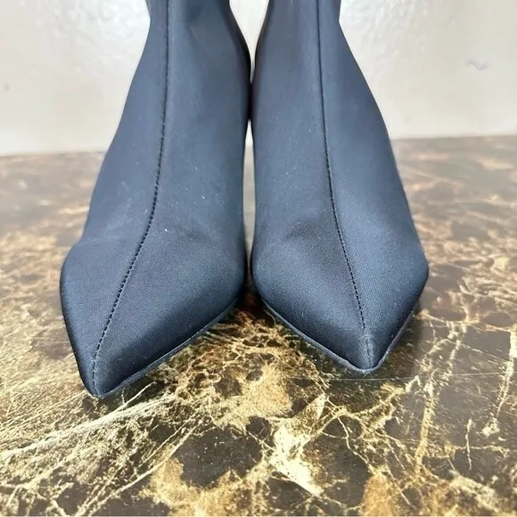 Jeffrey Campbell Black Siren Point Sport Neoprene sock Heeled ankle Boots 10