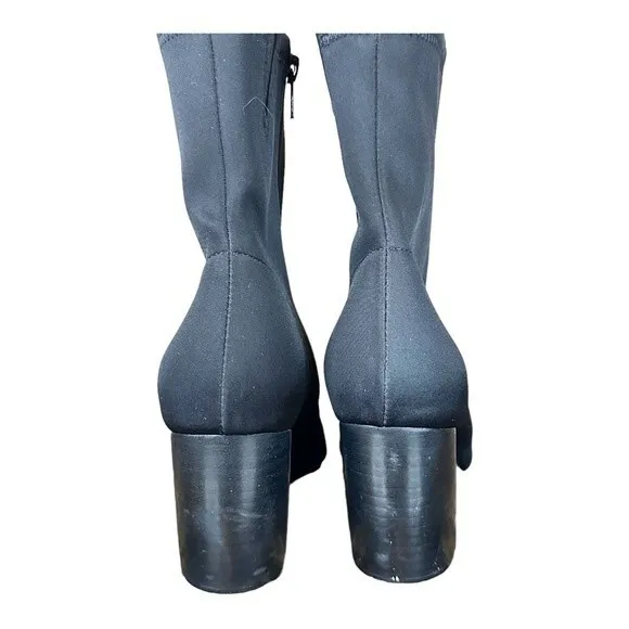 Jeffrey Campbell Black Siren Point Sport Neoprene sock Heeled ankle Boots 10