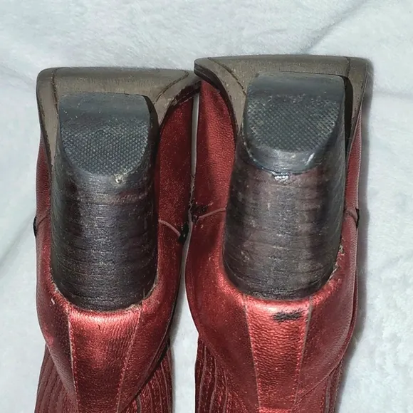Jeffrey Campbell Metallic Western Ankle Boots Size 7