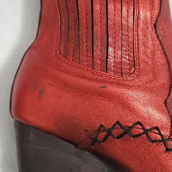 Jeffrey Campbell Metallic Western Ankle Boots Size 7