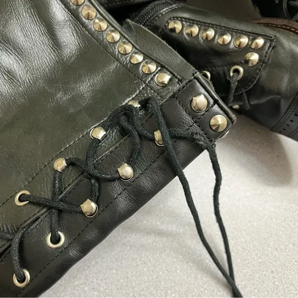 Jeffrey Campbell x Free People Leather Studded Joe Boots
