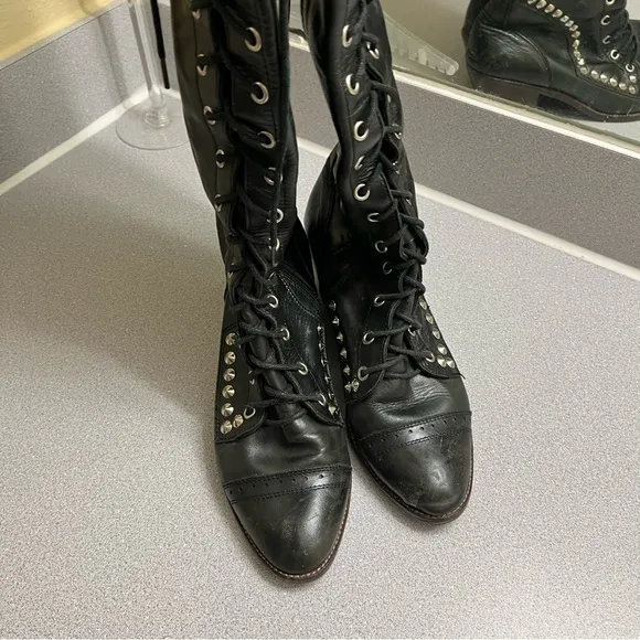 Jeffrey Campbell x Free People Leather Studded Joe Boots