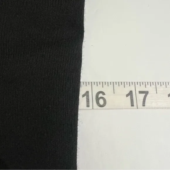 Jenni Kayne Black Wool Silk Trim Sweater Dress Size Large Minimalist Quiet Luxe