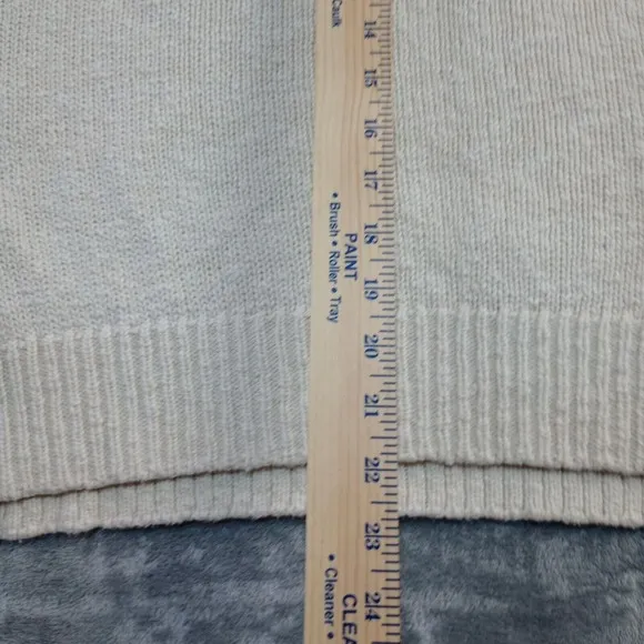 Jenni Kayne Women's Ivory Cruise‎ Boyfriend Cotton Linen Sweater Size S Designer