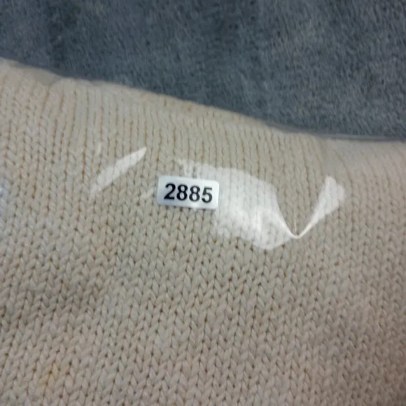 Jenni Kayne Women's Ivory Cruise‎ Boyfriend Cotton Linen Sweater Size S Designer