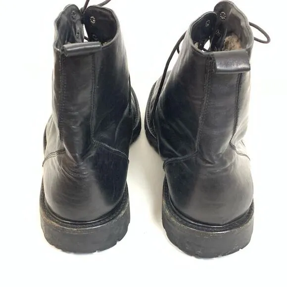 Jenny B Men’s Boots Italy Shearling Fur Lined Vibram Sole Size 13.5 Custom Calf