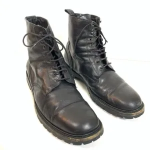 Jenny B Men’s Boots Italy Shearling Fur Lined Vibram Sole Size 13.5 Custom Calf