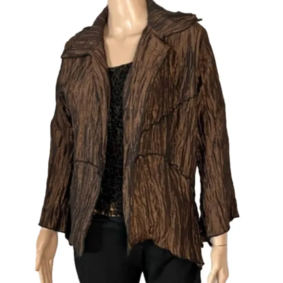JES irie wear CREPE OPEN JACKET BELL SLEEVES SMALL