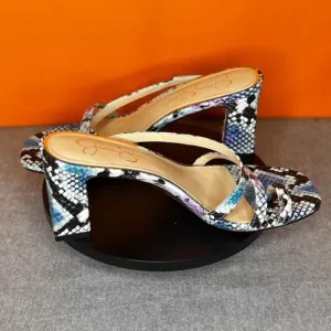 Jessica Simpson Willmena Blue Blue Black Snake Alligator Size 8 NEW WITH BOX