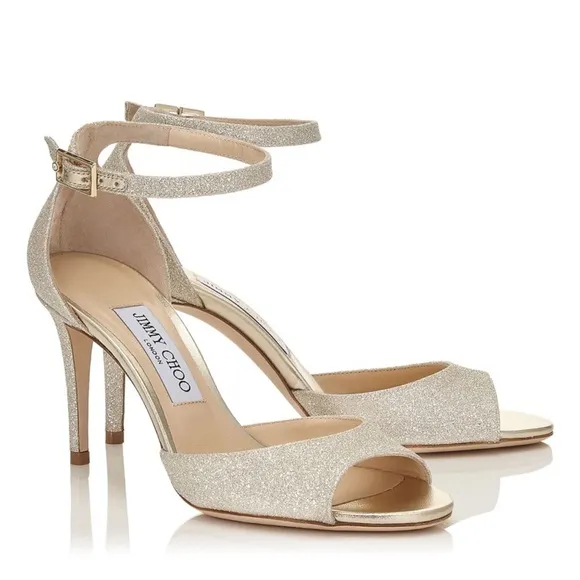 Jimmy Choo Women's Gold Glitter Heels