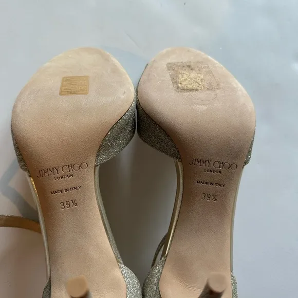 Jimmy Choo Women's Gold Glitter Heels