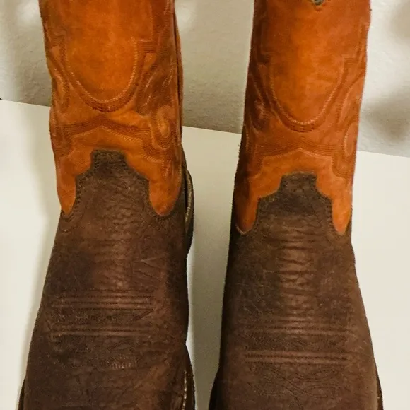 John Deere Brown Cowboy Western Boots Classic Design