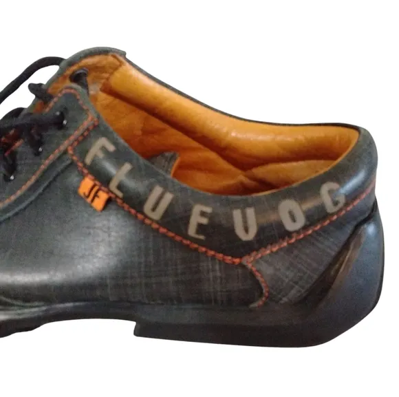 John Fluevog Future Angels Black And Gray Lace Up Shoes Size 9