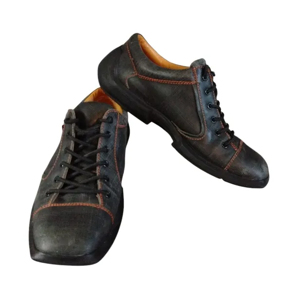 John Fluevog Future Angels Black And Gray Lace Up Shoes Size 9