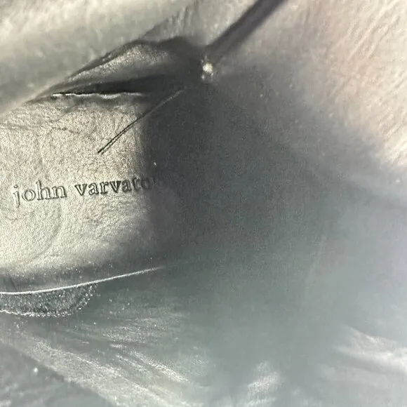 John Varvatos 315 Men Size 8.5M F2166P3 Black Brown Leather Hi Top Casual Shoes