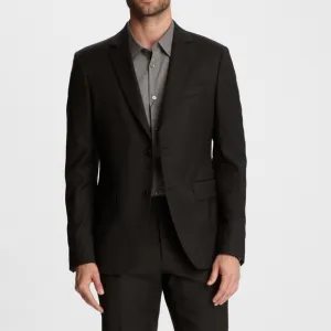 John Varvatos Blazer Coat Men’s 36R Two Button Jacket Black Wool Casual Suit