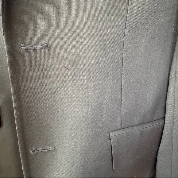 John Varvatos Blazer Coat Men’s 36R Two Button Jacket Black Wool Casual Suit
