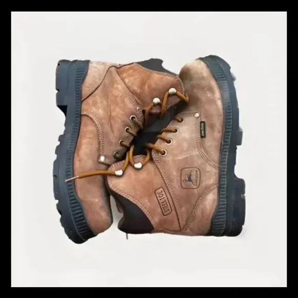 John Deere STEEL TOE Brown  Men’s Work Boot Size 9M