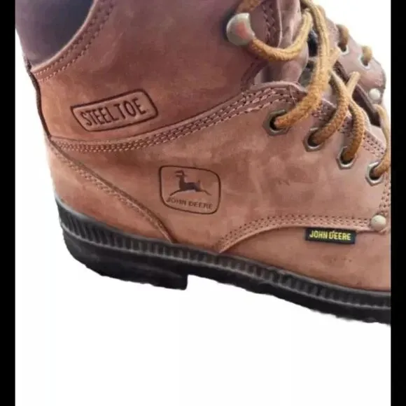 John Deere STEEL TOE Brown  Men’s Work Boot Size 9M