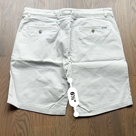 Johnnie-O off white neil stretch twill 9 inch shorts size 36 academia preppy E