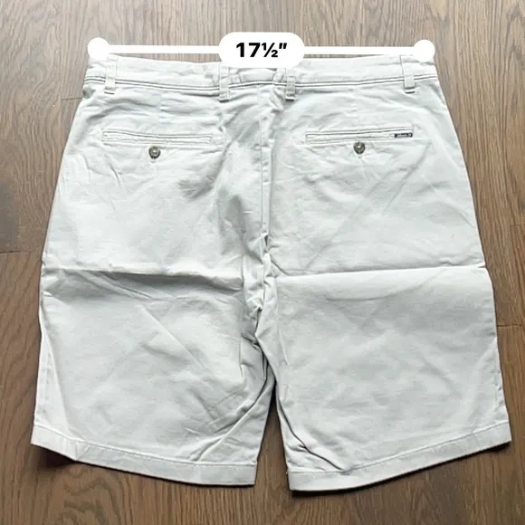 Johnnie-O off white neil stretch twill 9 inch shorts size 36 academia preppy E