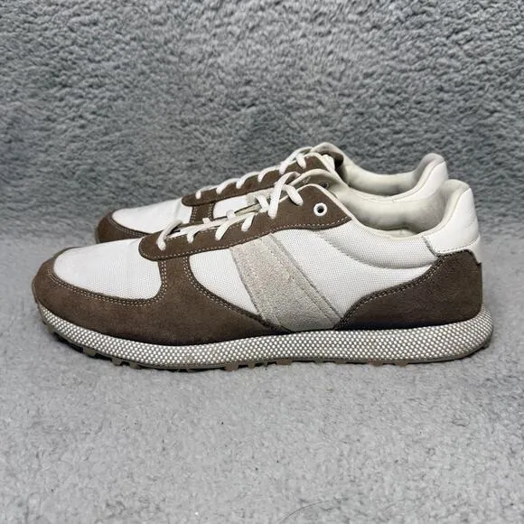 johnnie-O Range Runner 2.0 Mens Size 11.5 Golf Shoes White Brown Hybrid Casual