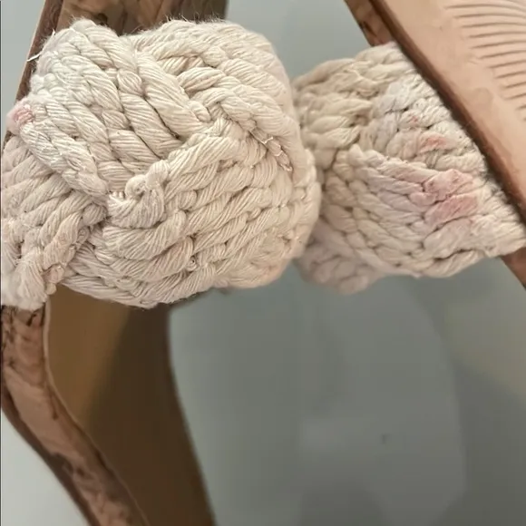 Johnny Was Women's Braid Multicolor Block Heel Sandals Size 8