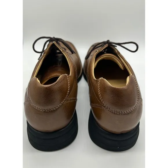 Johnston &amp; Murphy Leather Sheepskin Oxfords Dress Shoes Brown Men's Size 11.5
