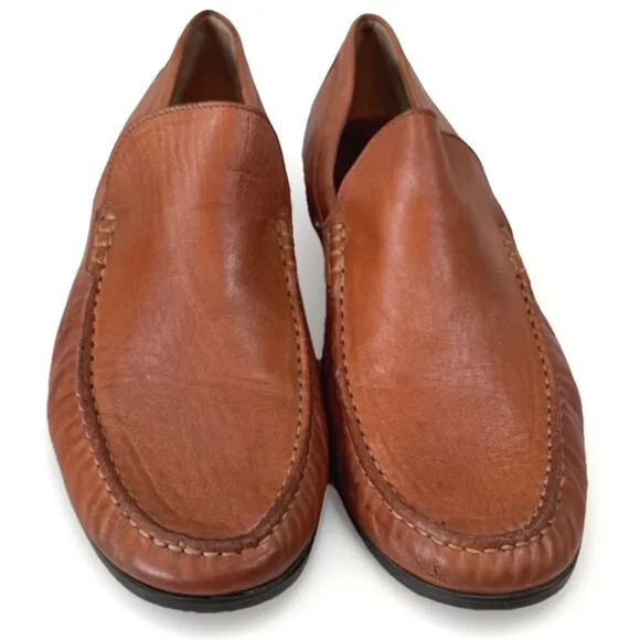 Johnston &amp; Murphy Loafer Shoes Mens 12 M Cresswellven Venetian 20-8470 Sheepskin