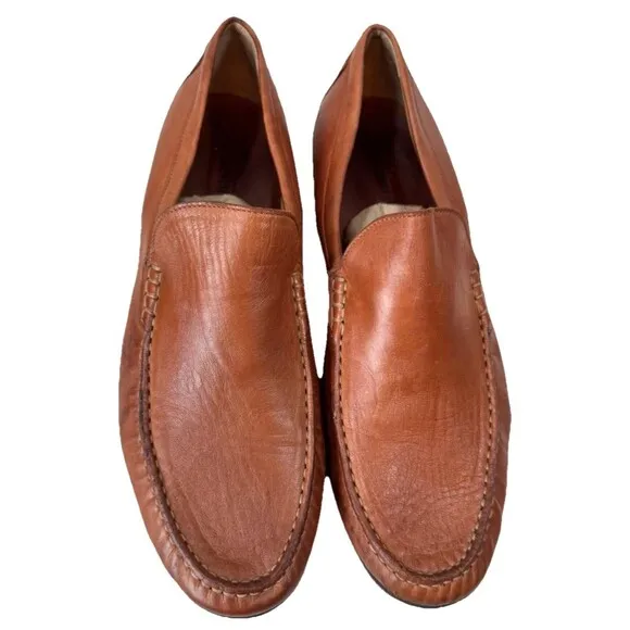Johnston &amp; Murphy Loafer Shoes Mens 12 M Cresswellven Venetian 20-8470 Sheepskin