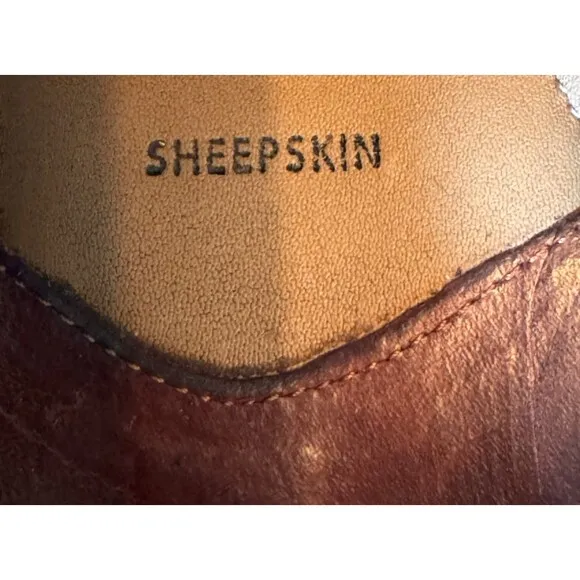 Johnston &amp; Murphy Loafer Shoes Mens 12 M Cresswellven Venetian 20-8470 Sheepskin