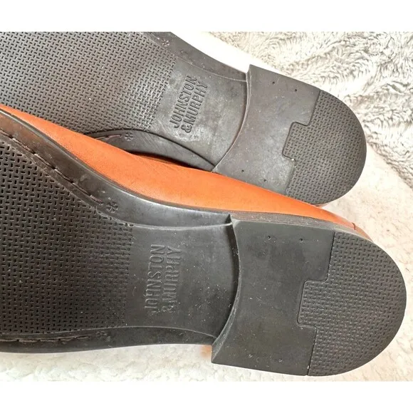 Johnston &amp; Murphy Loafer Shoes Mens 12 M Cresswellven Venetian 20-8470 Sheepskin