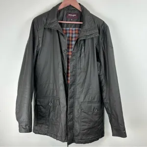Johnston &amp; Murphy Men’s Waxy Finish Cotton, Flannel Lined Field Jacket sz M