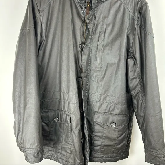 Johnston &amp; Murphy Men’s Waxy Finish Cotton, Flannel Lined Field Jacket sz M
