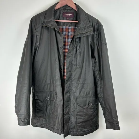Johnston &amp; Murphy Men’s Waxy Finish Cotton, Flannel Lined Field Jacket sz M