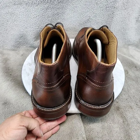 Johnston &amp; Murphy Shoes Mens Size 12 Brown Leather Lace Up Chukka Boots *NWOT*