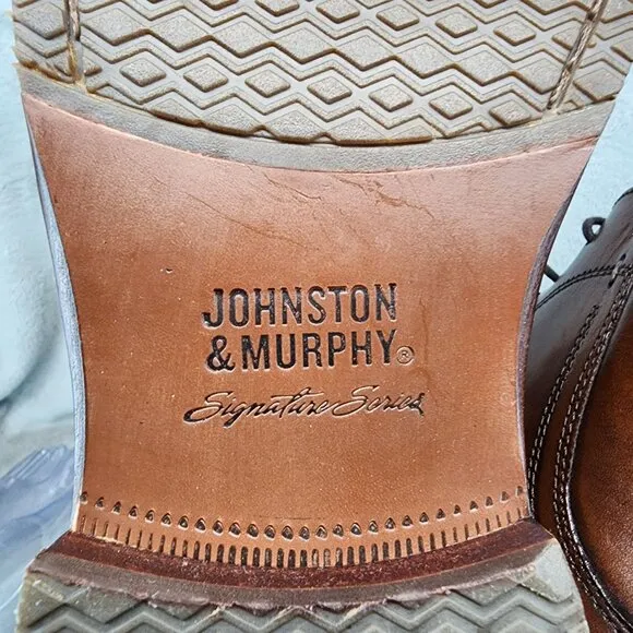 Johnston &amp; Murphy Shoes Mens Size 12 Brown Leather Lace Up Chukka Boots *NWOT*