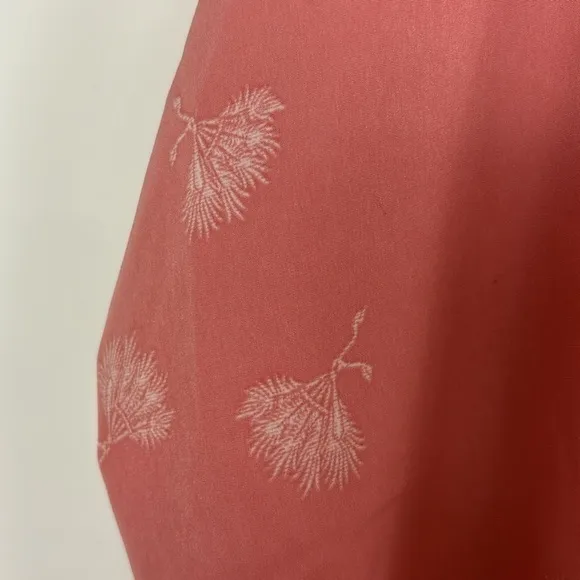 Joie Arryn Dandelion Print Kiss Blush Chiffon Pleated Hem Sleeve Mini Dress