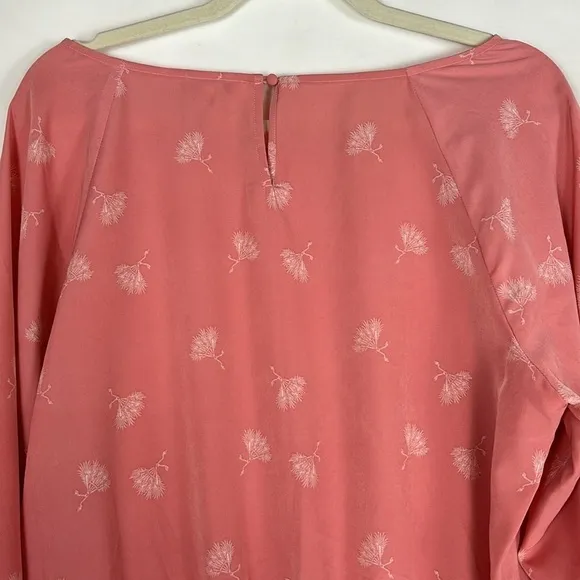 Joie Arryn Dandelion Print Kiss Blush Chiffon Pleated Hem Sleeve Mini Dress