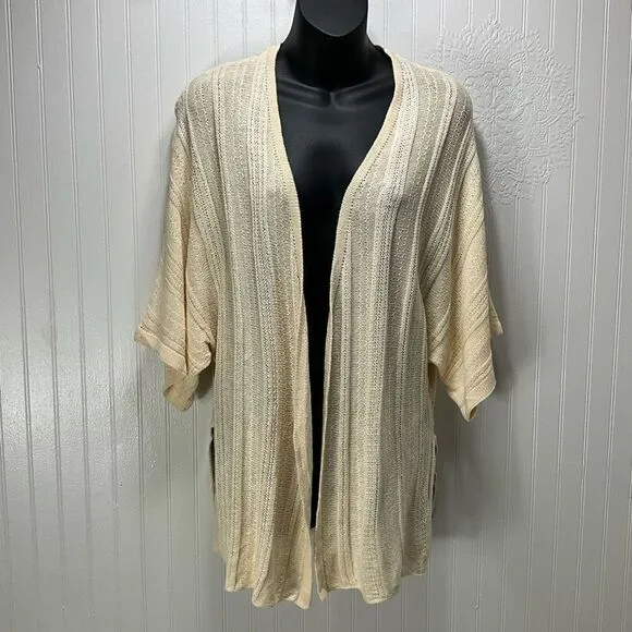 JOIE Linen Blend Short Sleeve Cardigan