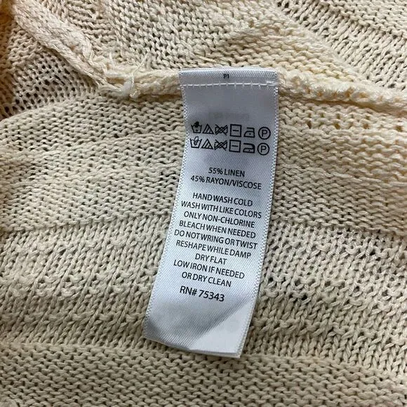 JOIE Linen Blend Short Sleeve Cardigan
