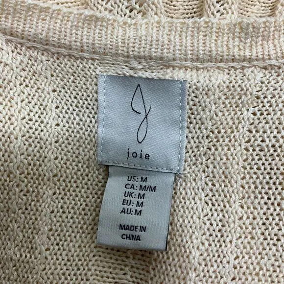 JOIE Linen Blend Short Sleeve Cardigan
