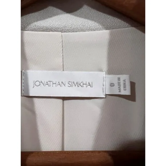 Jonathan Simkhai Cream and off White blazer Dress size 0