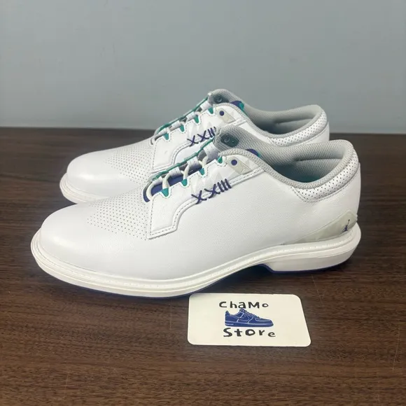 Jordan ADG 5 Golf Shoes White Emerald Grape Ice FQ6642-100 Men’s Sz 7.5