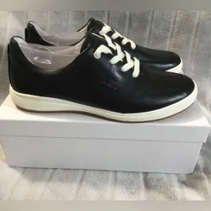 Josef Seibel Caren 41 Black Leather Sneaker EU 37 US 6 to 6.5