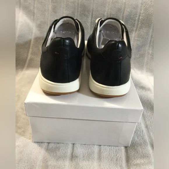 Josef Seibel Caren 41 Black Leather Sneaker EU 37 US 6 to 6.5