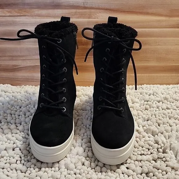 J/SLIDES TORRIE BLACK PLATFORM WATER-RESISTANT WOMEN'S SIZE 8.5 NWOB