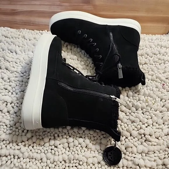 J/SLIDES TORRIE BLACK PLATFORM WATER-RESISTANT WOMEN'S SIZE 8.5 NWOB