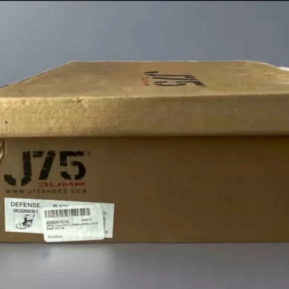 Jump J75 New in Box “Defense” Cap Toe Lace-up/Zipper Retro Black Boots, Mens’ 10